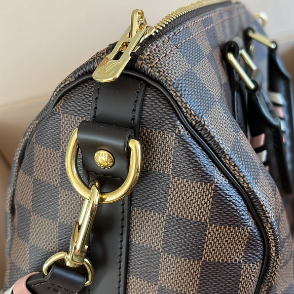Louis Vuitton Damier Ebene Braided Speedy Bandouliere 25 - Picture 6 of 9